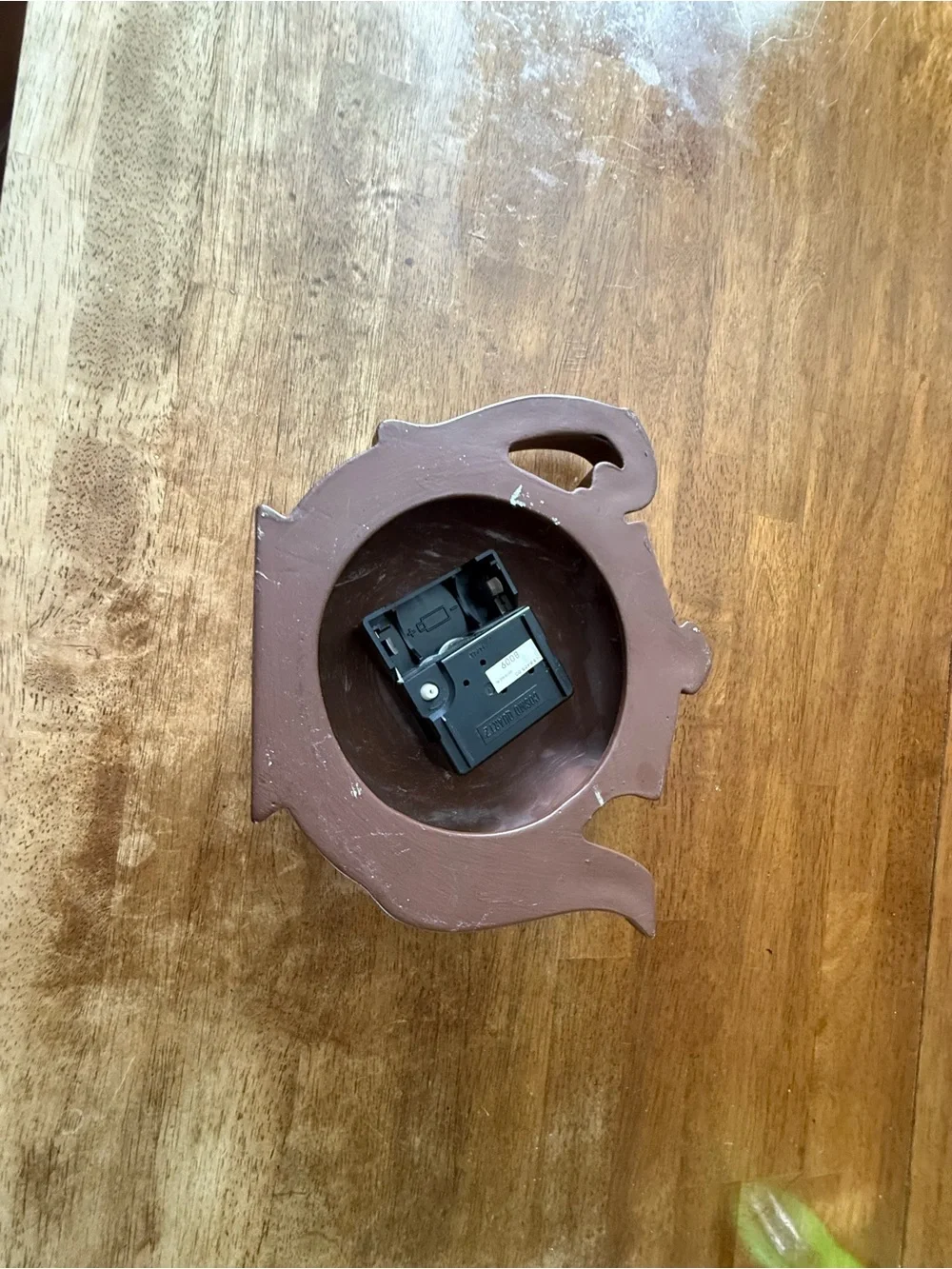 Vintage MCM Brown Teapot Clock Battery Operated